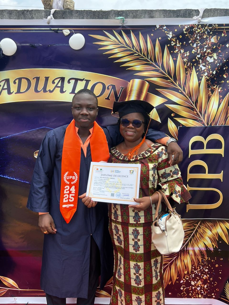 Remise de diplôme avec ma mère